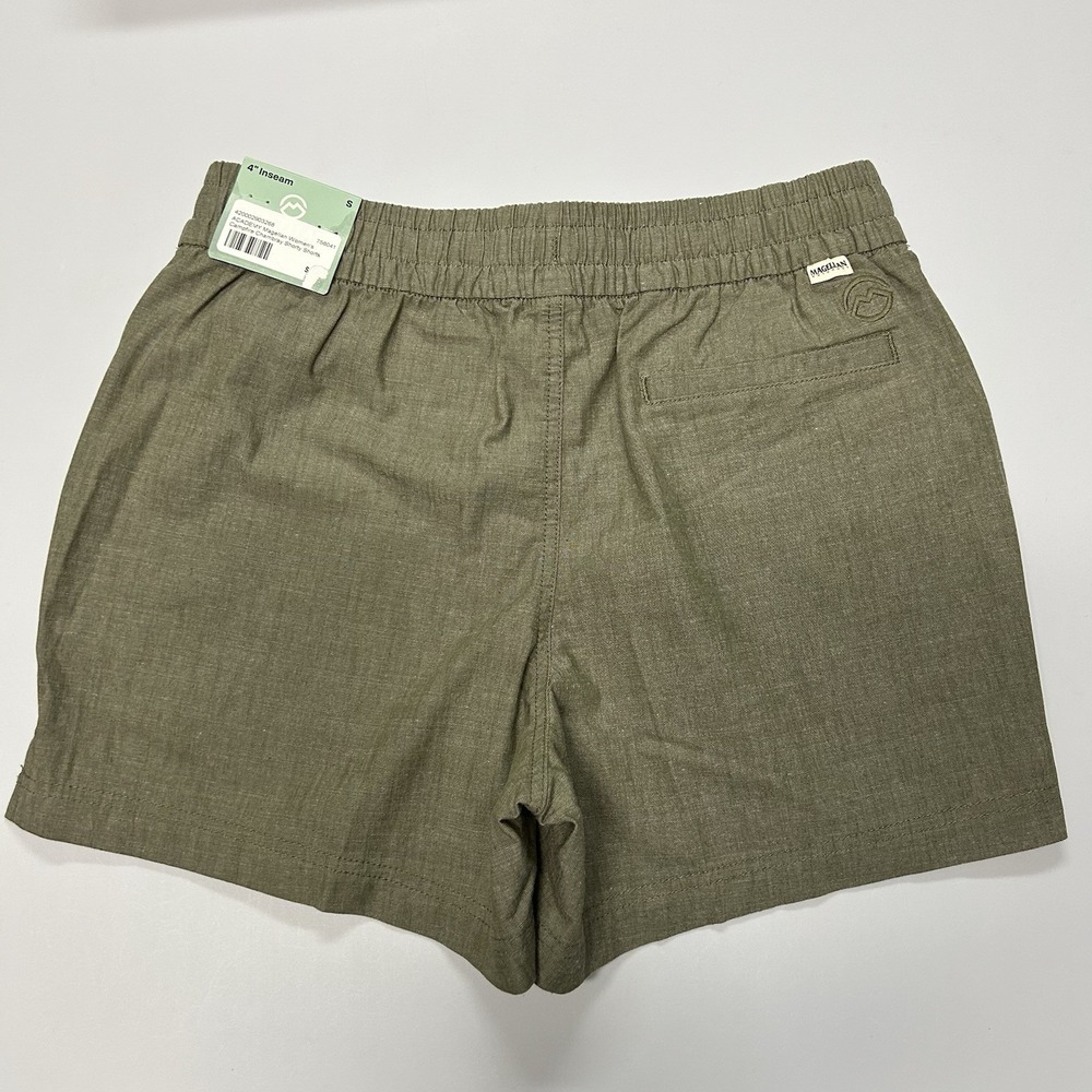 Magellan Classic Outdoor Shorts Size S 4" Chambray Gorpcore Trails Olive Green - Picture 2 of 11